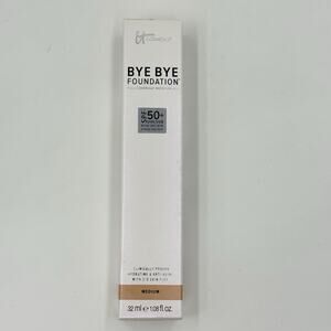 IT Cosmetics Bye Bye Foundation Full Coverage Moisturizer 1.08oz Medium Sealed